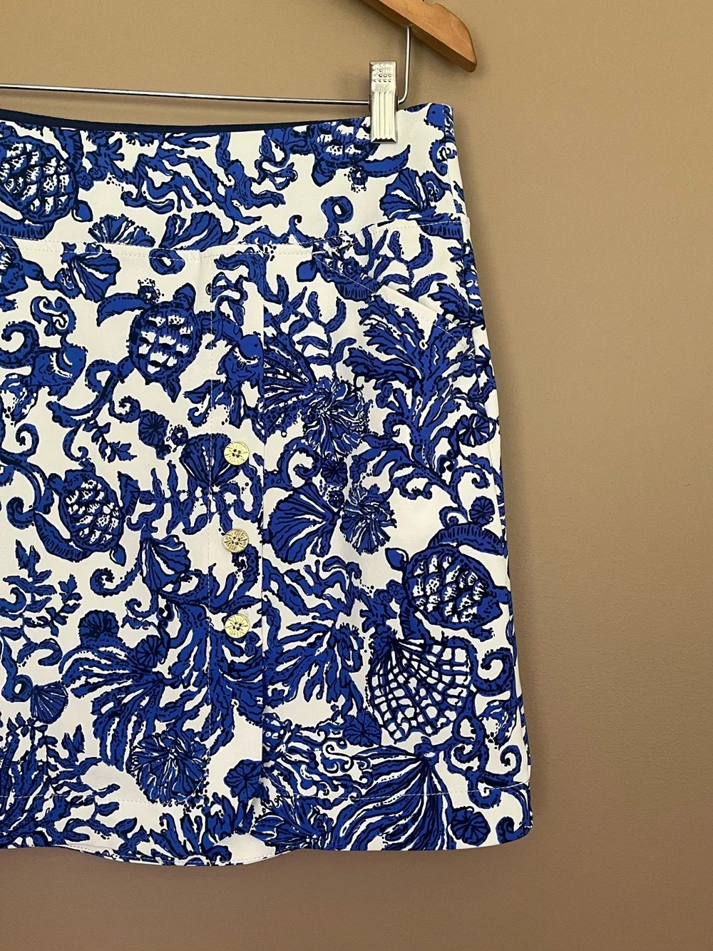 {Lilly Pulitzer} Luxletic Monica Skort in Deeper Coconut Ride With Me - Womens 8